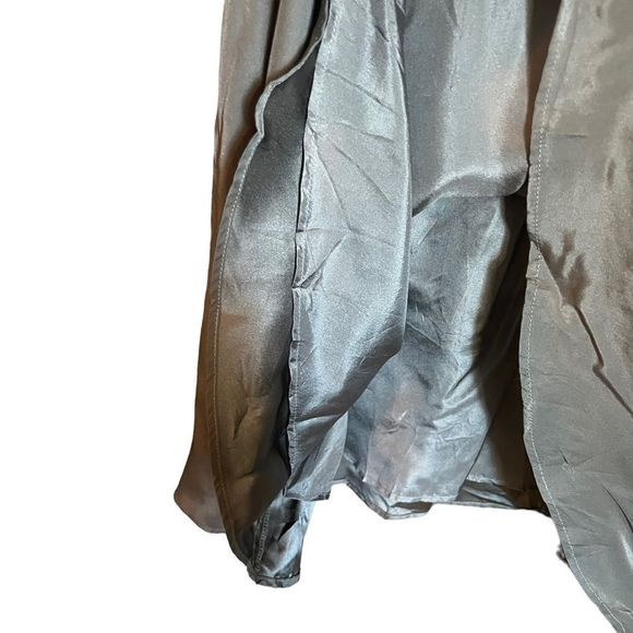 Christopher Deane grey 100% silk dress with lace details - Picture 10 of 11